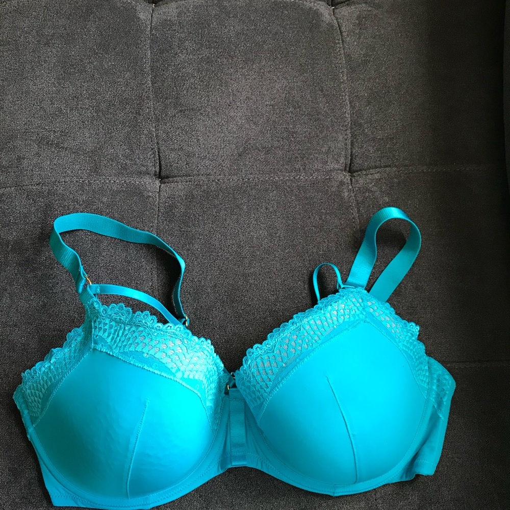 Aqua Lace Trim Bra